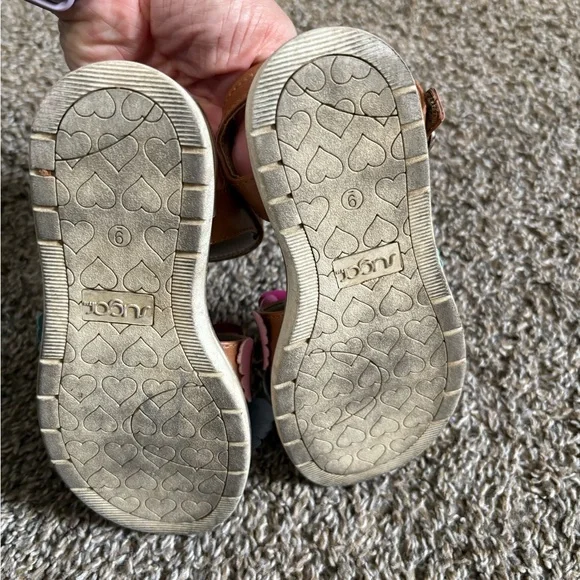 Sugar Pink and Yellow Butterfly Sandals - Picture 3 of 8